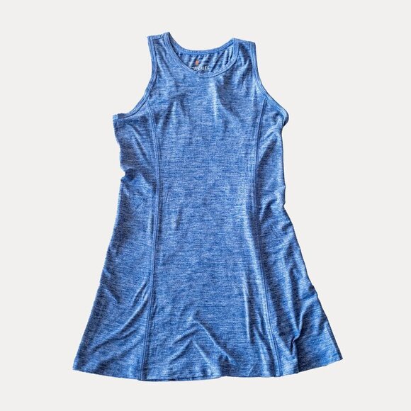 J.Crew Crewcuts Girls' Active Tank Dress Blue Tank Racerback - Size 8Y - Picture 2 of 4